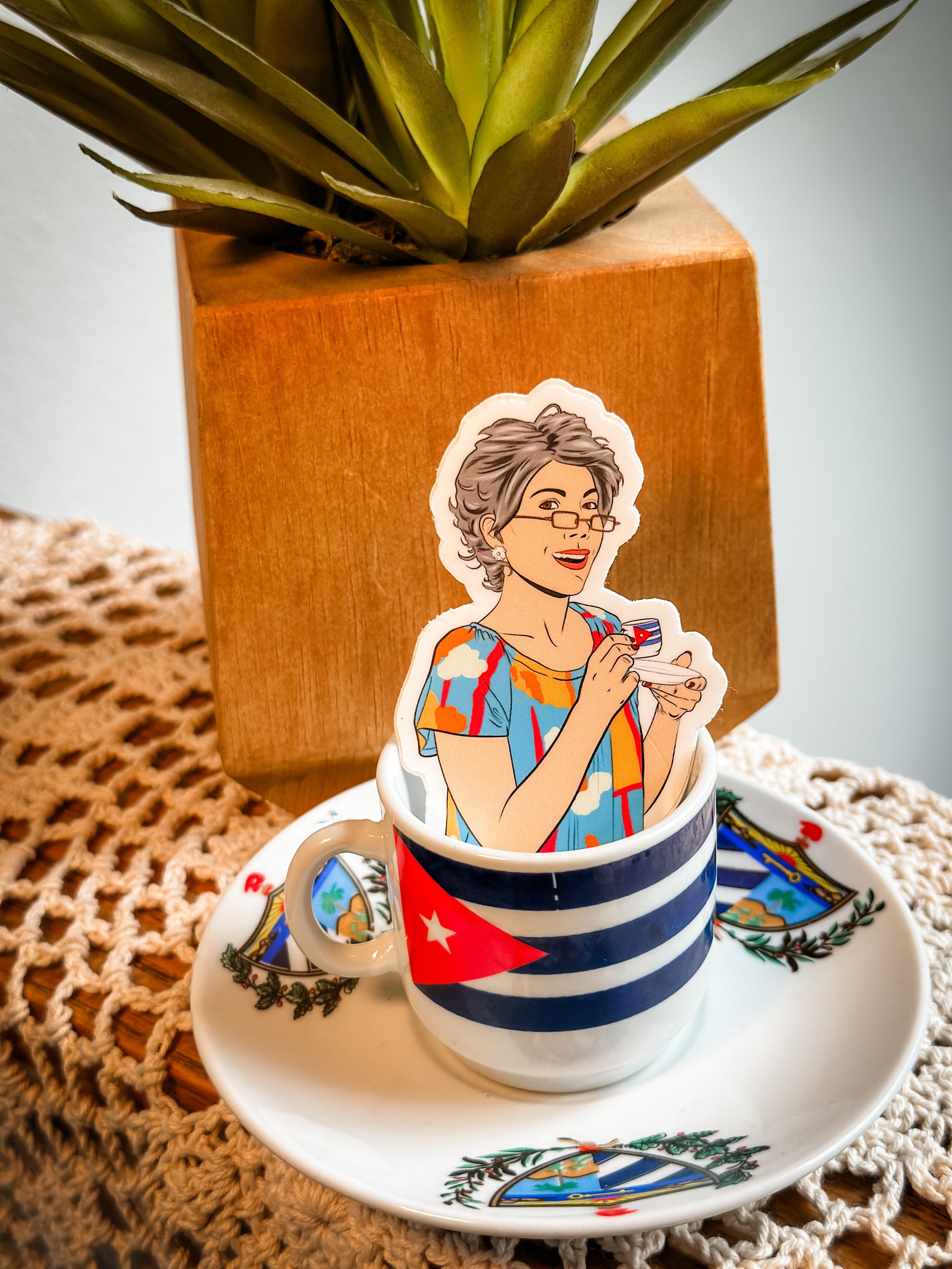 Abuela Cafecito Vinyl Sticker – 3”