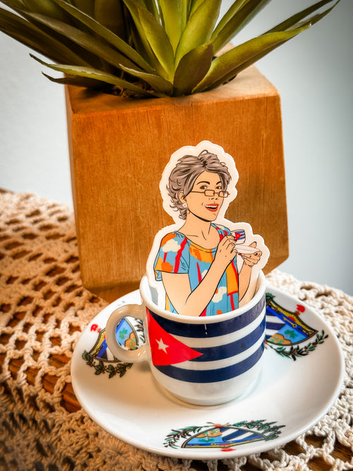Abuela Cafecito Vinyl Sticker – 3”