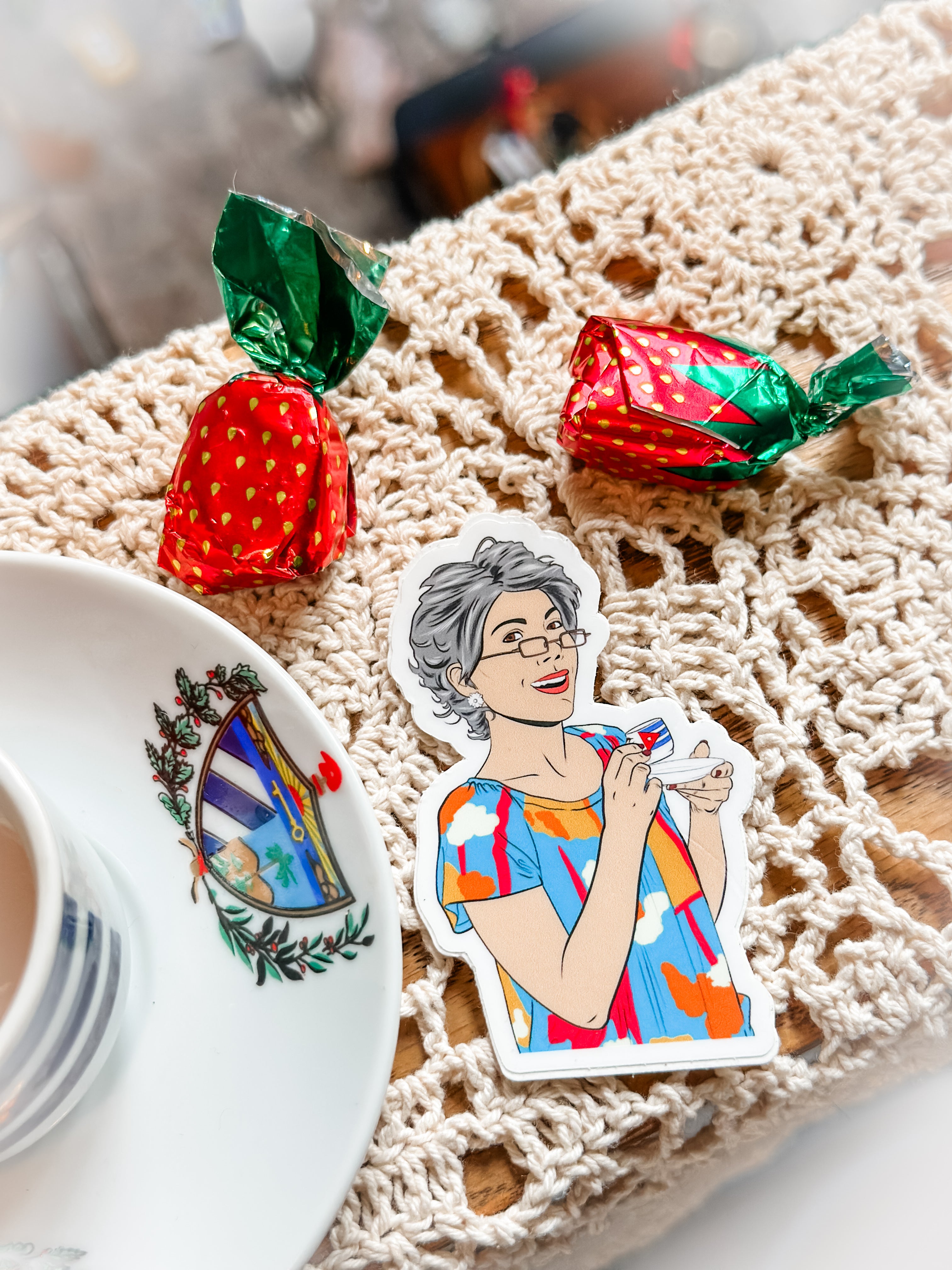 Abuela Cafecito Vinyl Sticker – 3”